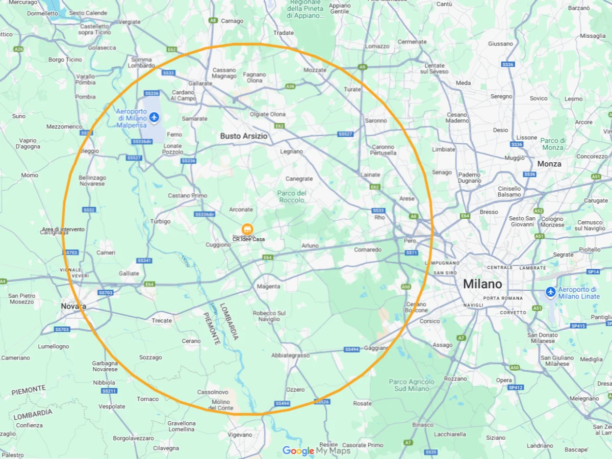 Mappa area di intervento CR Idee Casa