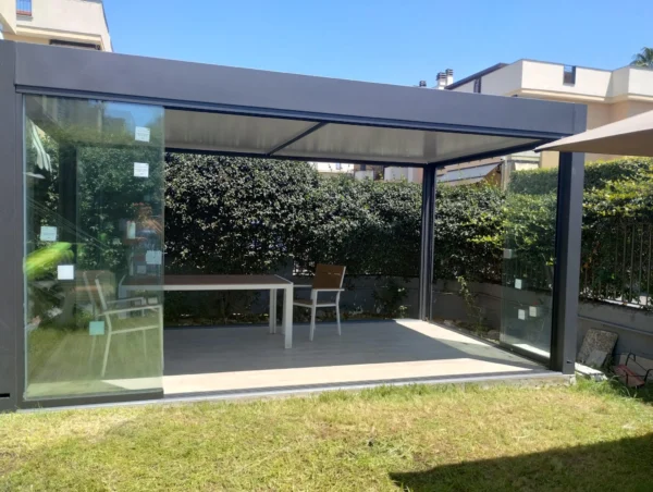 Pergola con chiusura