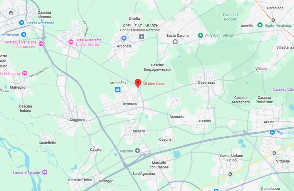 Mappa Showroom CR Idee Casa Corso Italia 32 Inveruno